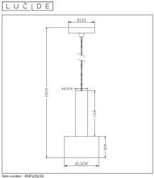Подвесной светильник LUCIDE 45471/01/30