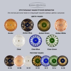 Подвесная люстра Bohemia Ivele Crystal 1309/12/300 G Am/Amber-Blue/H-1K