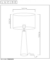 Настольная лампа LUCIDE 73504/81/30