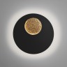 Настенный светодиодный светильник Eurosvet Areola 40150/1 LED черный /золото
