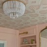 Люстра JACQUELINE CLEAR FLUSH-MOUNT brass