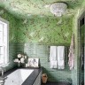 Люстра JACQUELINE CLEAR FLUSH-MOUNT brass