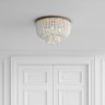 Люстра JACQUELINE CLEAR FLUSH-MOUNT brass