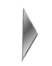 Зеркальная серебряная плитка ПОЛУРОМБ боковой РЗС1-01(б) 10х34