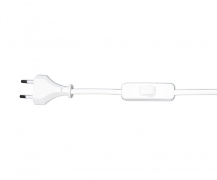 A2300,01 шнур с перекл белый(2м)(10шт в упаковке)