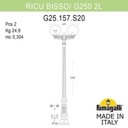 Садовый светильник Fumagalli G25.157.S20.BXE27