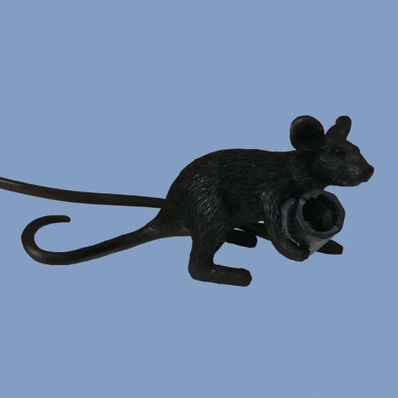 Настольная лампа Seletti Mouse Lying черная