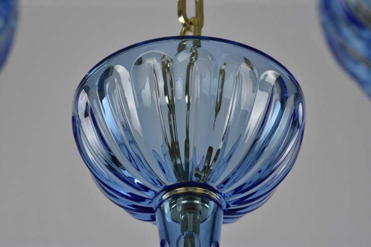 Подвесная люстра Bohemia Ivele Crystal 1311/12+6/360/2d G Aq/Aquamarine/M-1H