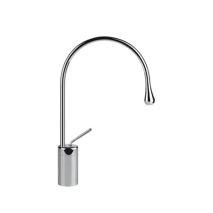 Gessi Goccia Смеситель для раковины на 1 отверстие, высокий, излив 244мм R=125, цвет: хром