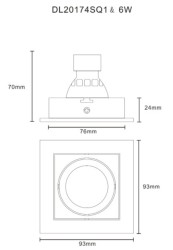 Встраиваемый светильник Donolux DL20174SQ1W