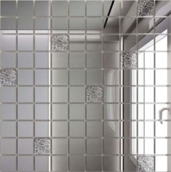Мозаика зеркальная Серебро + Хрусталь С90Х10 ДСТ 25 х 25/300 x 300 мм (10шт) - 0,9