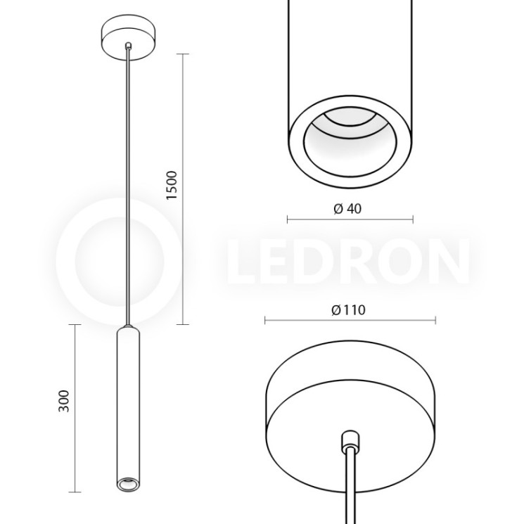 Подвесной светильник LeDron 2548C