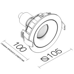 Встраиваемый светильник LeDron DE200 Black