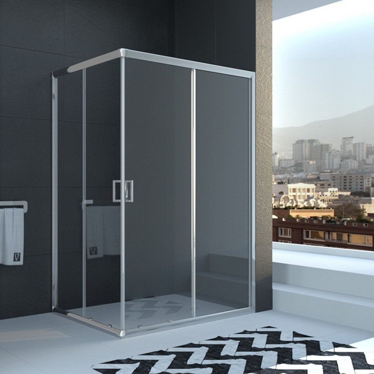 Душевой угол Veconi RV-10 Арт. RV10-10090PR-01-19C1 Стекло прозрачное/6мм