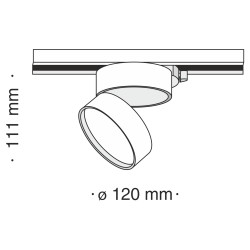 Трековый светильник Technical TR007-1-18W3K-B4K