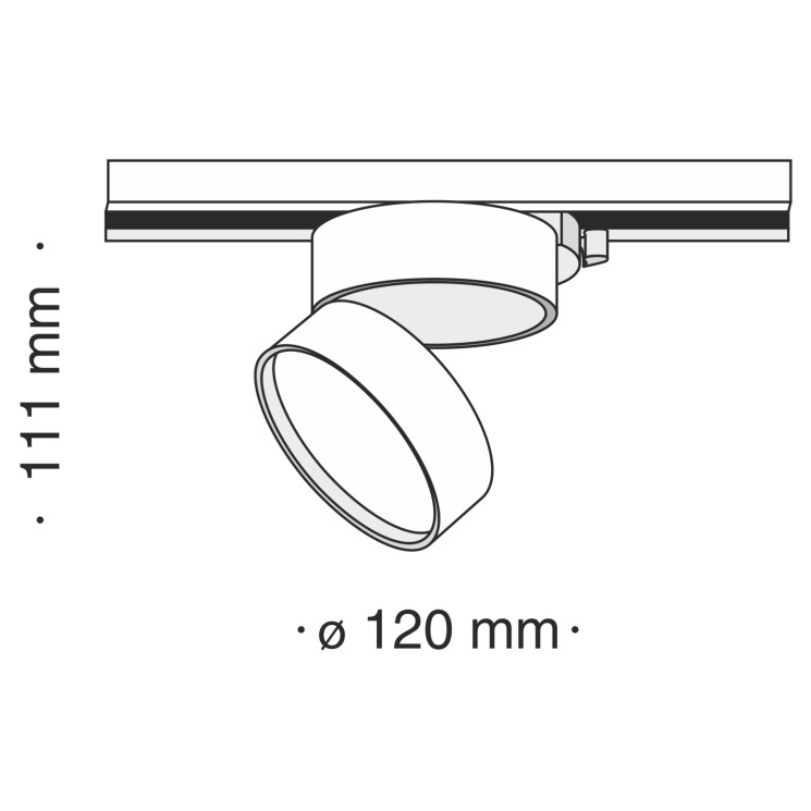 Трековый светильник Technical TR007-1-18W3K-B4K