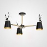 Потолочная люстра с рожками DEER B3 White