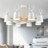 Потолочная люстра с рожками DEER B3 White