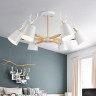 Потолочная люстра с рожками DEER B3 White
