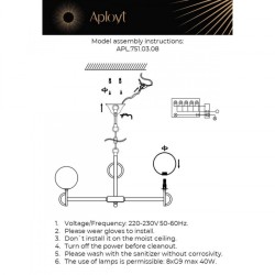 Подвесная люстра APLOYT APL.751.03.08
